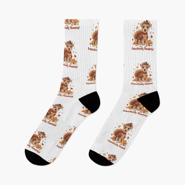 Item preview, Pawsitively Thankful Airedale Terrier Thanksgiving Cute Fall designed and sold by The Real Life Symphony.