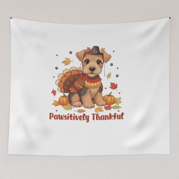 Item preview, Pawsitively Thankful Airedale Terrier Thanksgiving Cute Fall designed and sold by The Real Life Symphony.