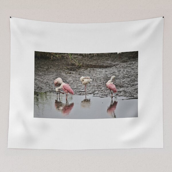 Item preview, Roseate Spoonbills in Wetlands designed and sold by Cynthia48.