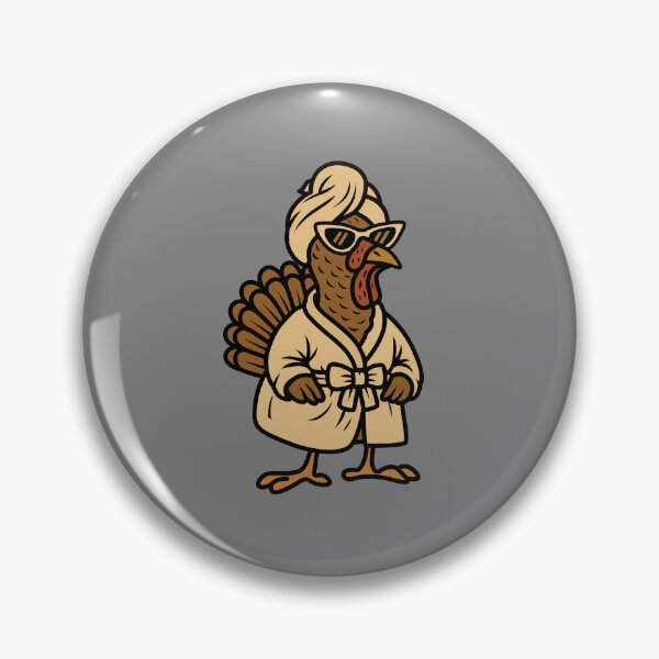 Item preview, Funny Thanksgiving Turkey Cartoon – Cool Turkey in Robe and Sunglasses designed and sold by station-one.