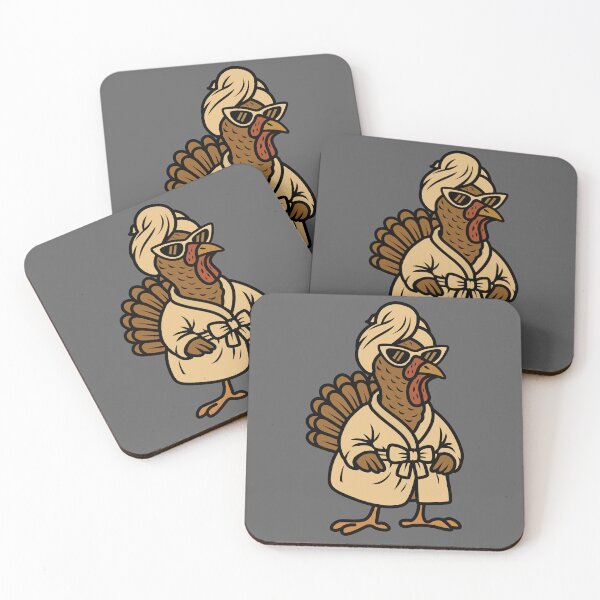 Item preview, Funny Thanksgiving Turkey Cartoon – Cool Turkey in Robe and Sunglasses designed and sold by station-one.