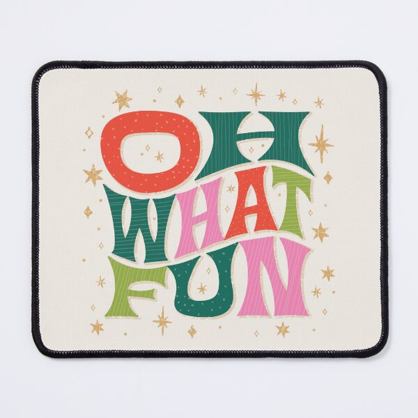 Item preview, Oh What Fun – Retro Holiday Lettering with Festive Stars designed and sold by HotFluff.