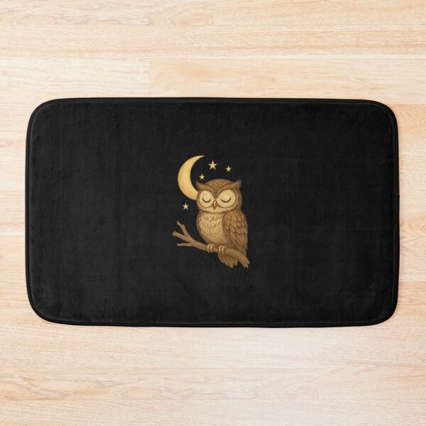 Item preview, Majestic Fantasy Owl on Branch with Moon and Stars – Detailed Night Illustration designed and sold by Kaat-Traktaat.