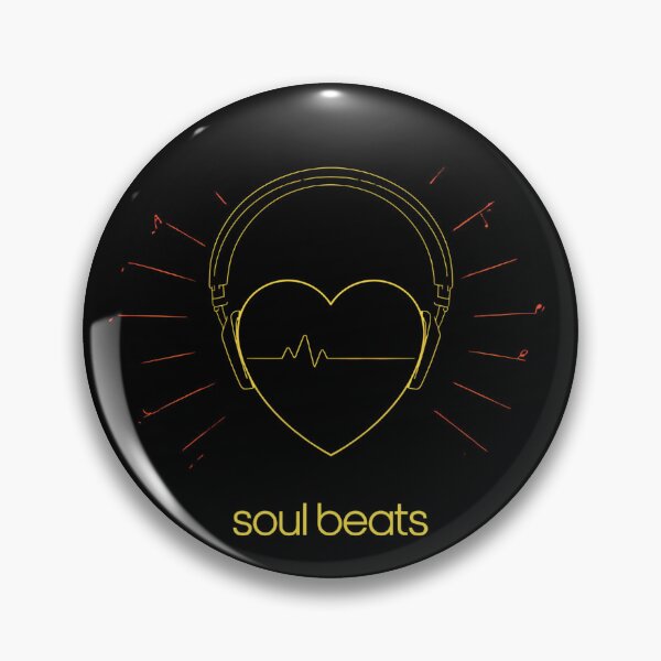Item preview, Soul Beats – headphones shaped like a glowing heart with music lines around it 2 designed and sold by Neon G.