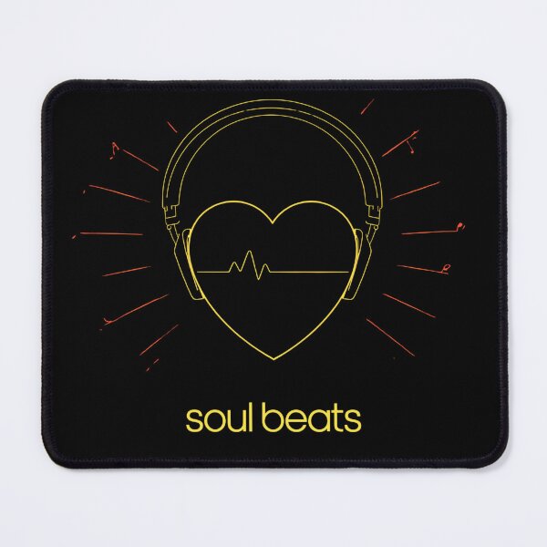 Item preview, Soul Beats – headphones shaped like a glowing heart with music lines around it 2 designed and sold by Neon G.