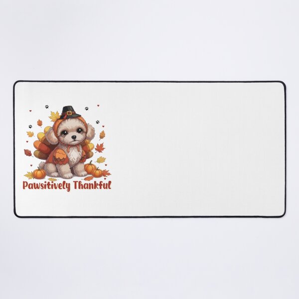 Item preview, Pawsitively Thankful Teacup Poodle Thanksgiving Cute Fall designed and sold by The Real Life Symphony.