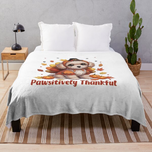 Item preview, Pawsitively Thankful Teacup Poodle Thanksgiving Cute Fall designed and sold by The Real Life Symphony.