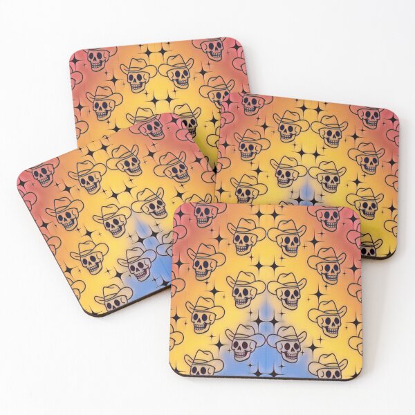 Item preview, Cowboy Skull Pattern Gradient Western Goth Art #3 designed and sold by creativerooney.