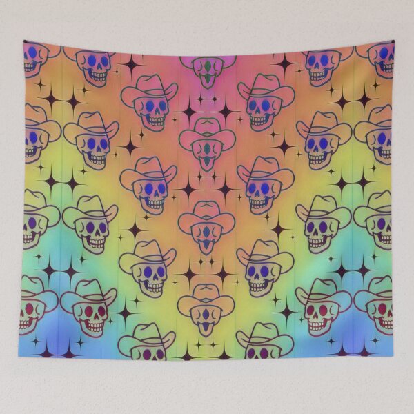 Item preview, Cowboy Skull Pattern Gradient Western Goth Art #4 designed and sold by creativerooney.