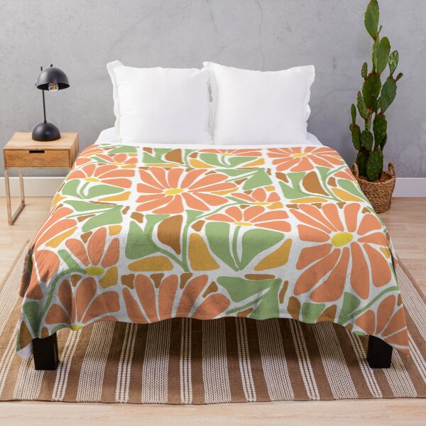 Item preview, Orange colour flowers pattern designed and sold by Chirayu1111.