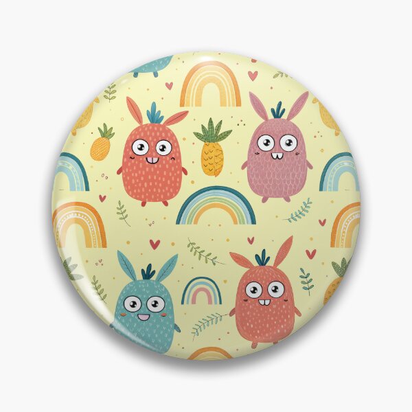Item preview, Cheerful background, pastel colors, bunnies, pineapples, stars,  pastel background, endless background, pattern designed and sold by orthodox-icon.