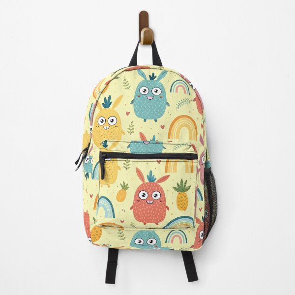 Item preview, Cheerful background, pastel colors, bunnies, pineapples, stars, pastel background, endless background, pattern designed and sold by orthodox-icon.