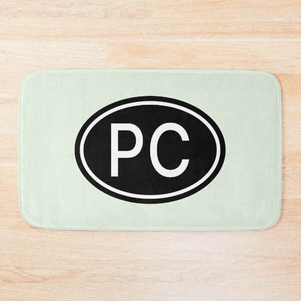 Item preview, PC Initials Monogram Oval White Letters designed and sold by Jeallan Designs.
