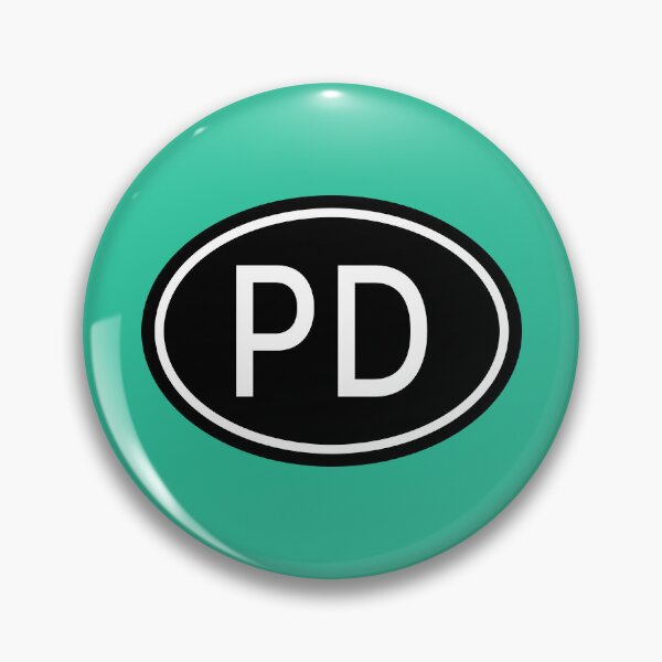 Item preview, PD Initials Monogram Oval White Letters designed and sold by Jeallan Designs.