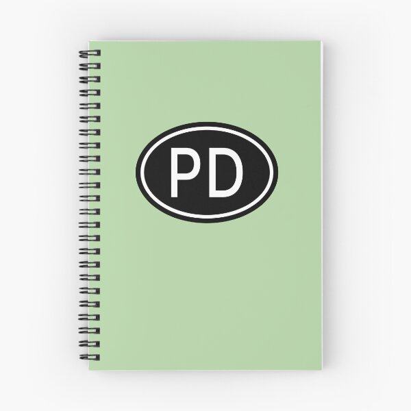Item preview, PD Initials Monogram Oval White Letters designed and sold by Jeallan Designs.