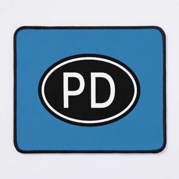 Item preview, PD Initials Monogram Oval White Letters designed and sold by Jeallan Designs.