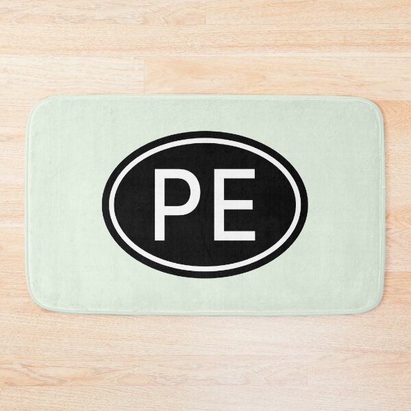 Item preview, PE Initials Monogram Oval White Letters designed and sold by Jeallan Designs.