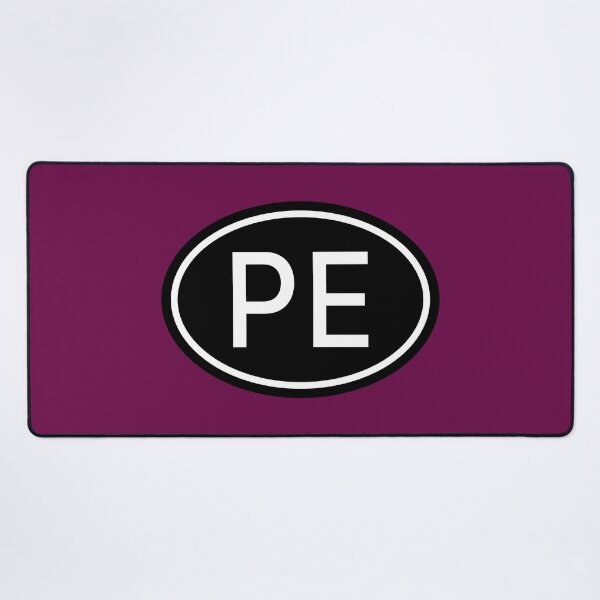 Item preview, PE Initials Monogram Oval White Letters designed and sold by Jeallan Designs.