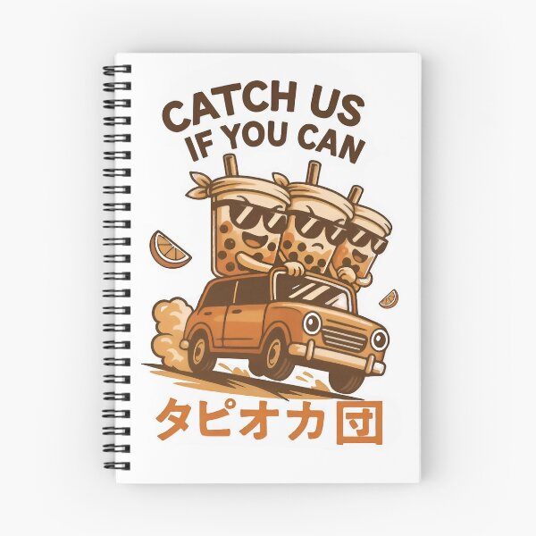 Aperçu de l'œuvre Attrape-nous si tu peux - Tapioca Dan Bubble Tea Escape Design japonais créée et vendue par Alchemy Ink.