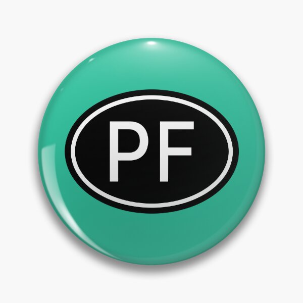 Item preview, PF Initials Monogram Oval White Letters designed and sold by Jeallan Designs.