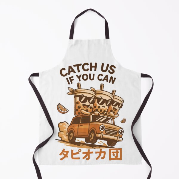 Item preview, Catch Us If You Can - Tapioca Dan Bubble Tea Escape Japanese Design designed and sold by Alchemy Ink.