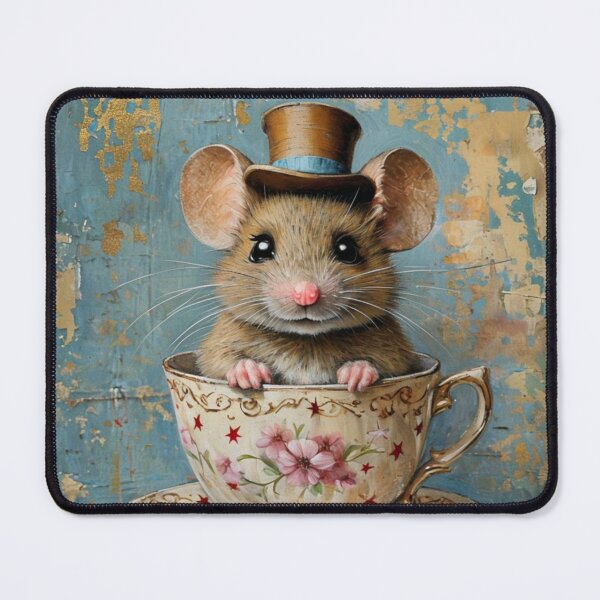 Item preview, Whimsical Mouse in Teacup designed and sold by WitchyGypsyCo.