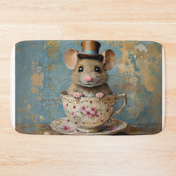 Item preview, Whimsical Mouse in Teacup designed and sold by WitchyGypsyCo.