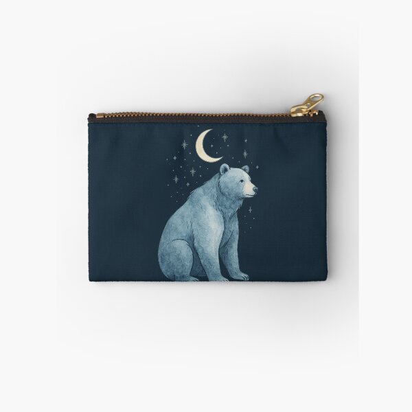 Item preview, Moonlit Bear – Watercolor Forest Bear under Crescent Moon designed and sold by WikaKowalczyk.