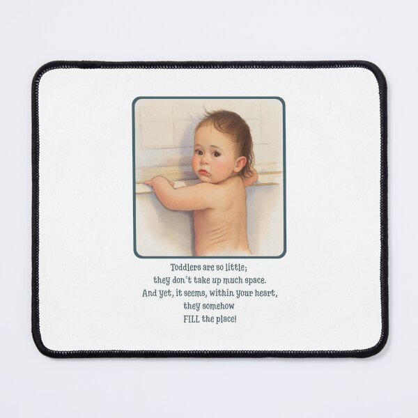 Item preview, Cute TODDLER by Bathtub, Original Drawing and POEM designed and sold by JoyfulWhimsy.
