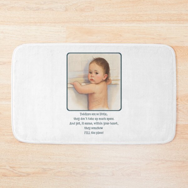 Item preview, Cute TODDLER by Bathtub, Original Drawing and POEM designed and sold by JoyfulWhimsy.