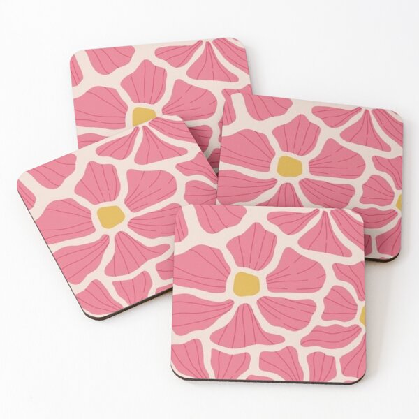 Item preview, Bold Pink Floral Pattern Retro Flower Design designed and sold by Kruti Collection.