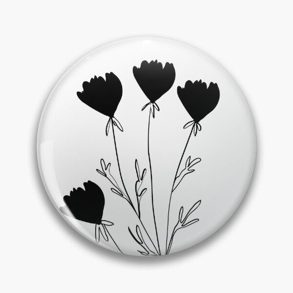 Item preview, Elegant Minimalist Black Floral Pattern | Modern Botanical Design designed and sold by AcuarelasCA.