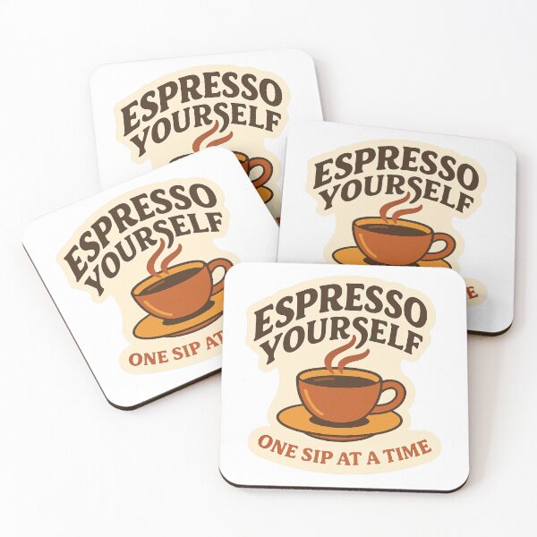 Item preview, Espresso Yourself – One Sip at a Time Coffee Quote designed and sold by Truvas.