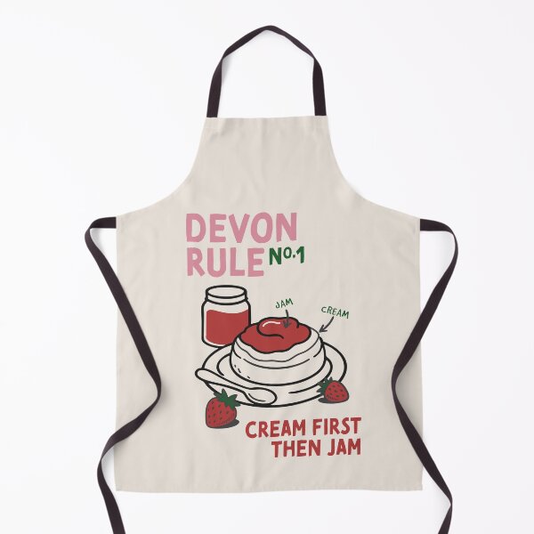 Item preview, Devon Rule No. 1 – Cream First Then Jam – Cream Tea Illustration designed and sold by HotFluff.
