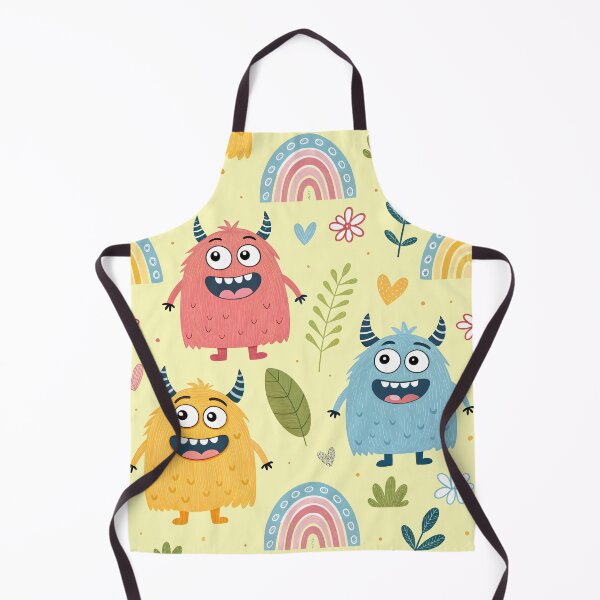 Item preview, Cheerful background, pastel colors, devils, rainbow, leaves, flowers, labubu, children's drawing, pastel background, endless background, pattern designed and sold by orthodox-icon.