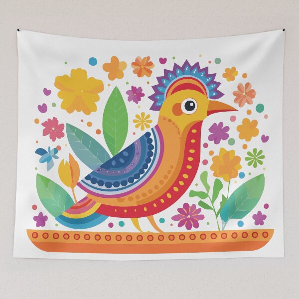 Item preview, Mexican Fiesta Floral Bird designed and sold by Watelse.