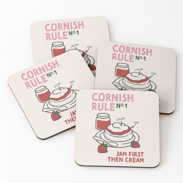 Item preview, Cornish Rule No. 1 – Jam First Then Cream – Cream Tea Illustration designed and sold by HotFluff.
