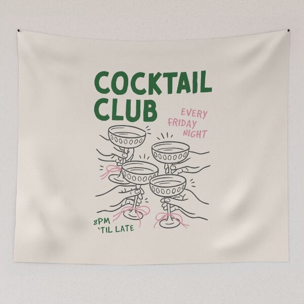 Item preview, Cocktail Club – Hand-Drawn Cocktail Party Illustration designed and sold by HotFluff.