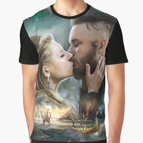 Vikings Lagertha & Ragnar Lothbrok T-shirt graphique