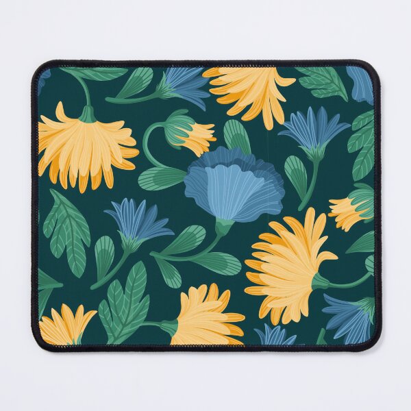 Item preview, Golden Grove — Multicolor Floral Seamless Pattern on Dark Green designed and sold by NicolaZhukov.