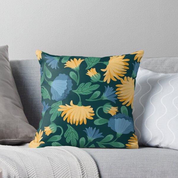 Item preview, Golden Grove — Multicolor Floral Seamless Pattern on Dark Green designed and sold by NicolaZhukov.