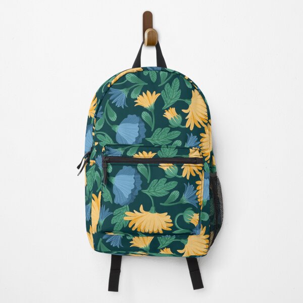 Item preview, Golden Grove — Multicolor Floral Seamless Pattern on Dark Green designed and sold by NicolaZhukov.