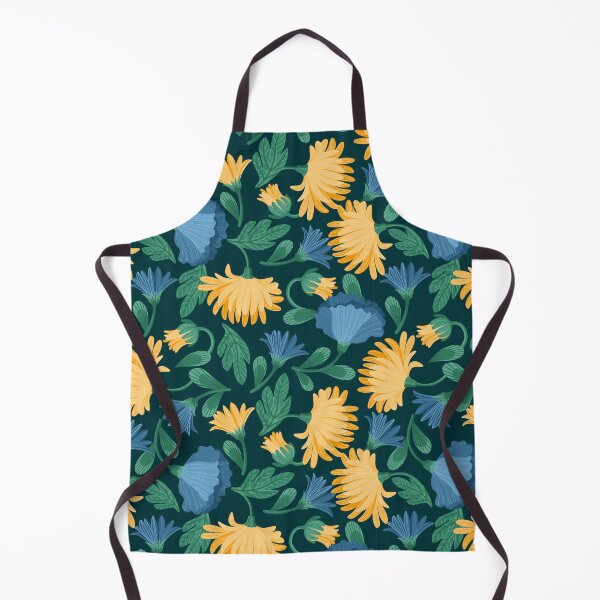 Item preview, Golden Grove — Multicolor Floral Seamless Pattern on Dark Green designed and sold by NicolaZhukov.