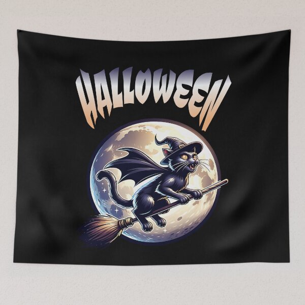 Item preview, Witch cat in the full moon. designed and sold by ReneMM.