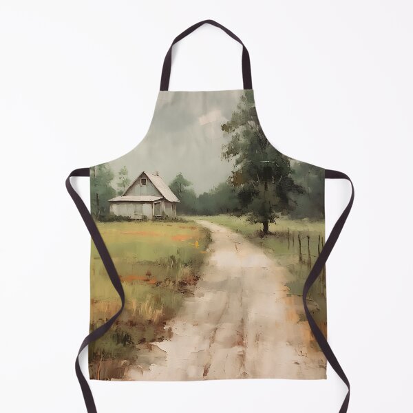 Item preview, Country Road Painting, Farmhouse Wall Decor, Country Landscape Print, Village Road Painting, Country Farm Painting, THIS WAY Art Print designed and sold by SavageVision.