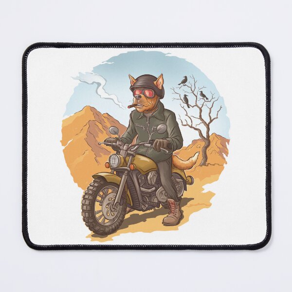 Item preview, Cool Rider Dog on Motorcycle designed and sold by Inky-Vibe.
