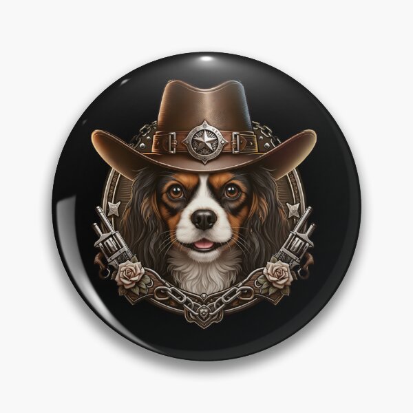 Item preview, Portrait of a spaniel wearing a cowboy hat. designed and sold by KojourinArt.