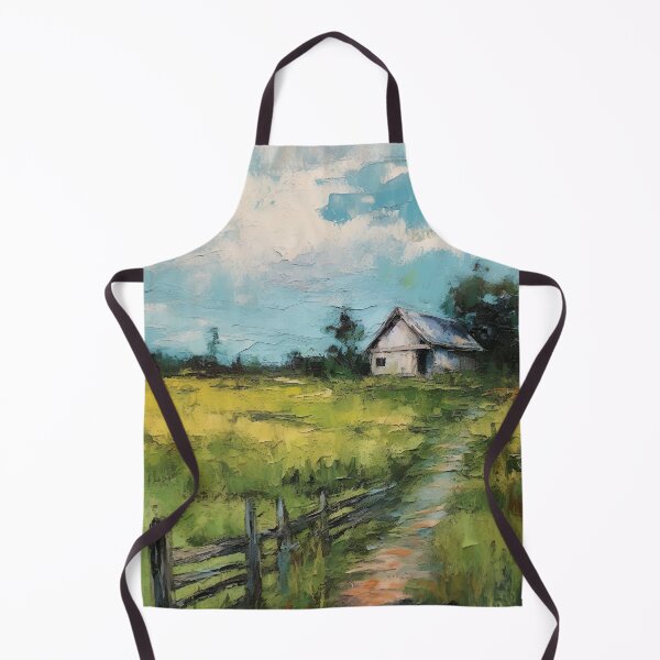 Item preview, Village Road Painting, Country Road Painting, Farmhouse Wall Decor, Country Landscape Print, Country Farm Painting, THIS WAY Art Print designed and sold by SavageVision.