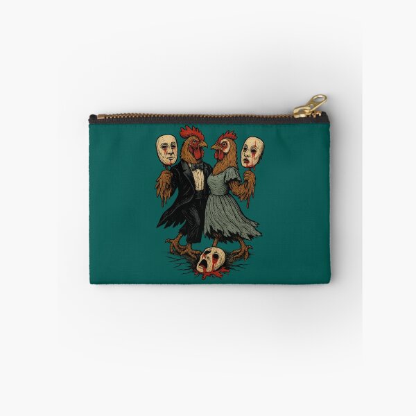 Item preview, Cryptid Cotillion – Horror Masquerade Chickens with Bloody Human Masks designed and sold by Altered Array, LLC.