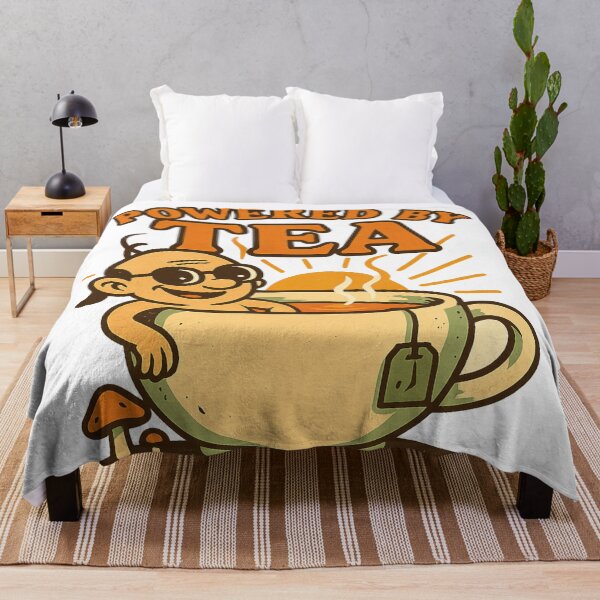 Item preview, Powered by Tea – Retro Fun designed and sold by Boldolka.